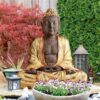 Design Toscano DS193293 24 Inch Large Golden Buddha Statue