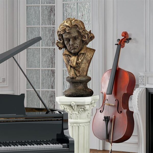 Design Toscano DS194443 14 Inch Beethoven Bust Statue