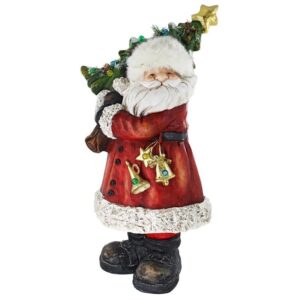 Design Toscano DS19739 18 Inch Santa with a Sparkling Tree Statue