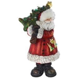 Design Toscano DS19739 18 Inch Santa with a Sparkling Tree Statue