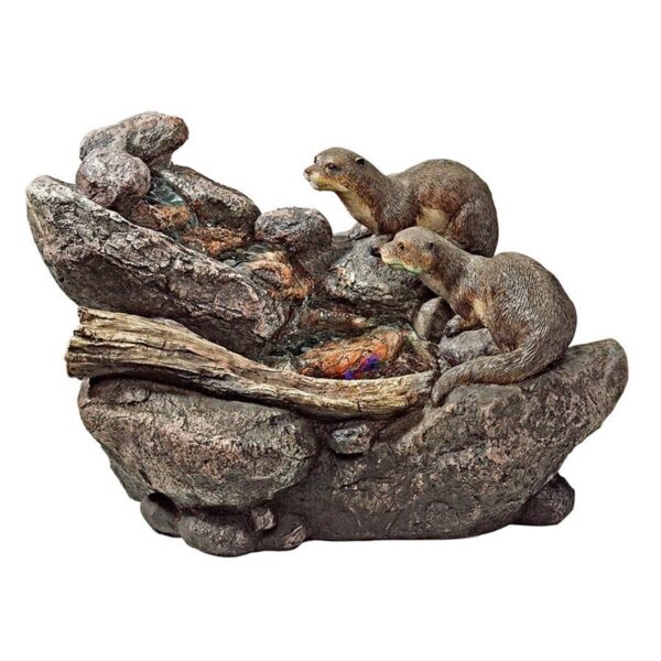 Design Toscano DW08087 14 Inch Curious Sea Otters Fountain