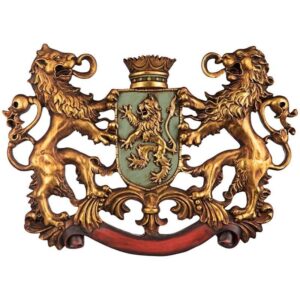 Design Toscano EU1030 30 1/2 Inch Heraldic Royal Lions Coat of Arms Plaque