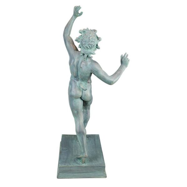 Design Toscano EU31620 13 1/2 Inch Grande Dancing Faunus of Pompeii Statue