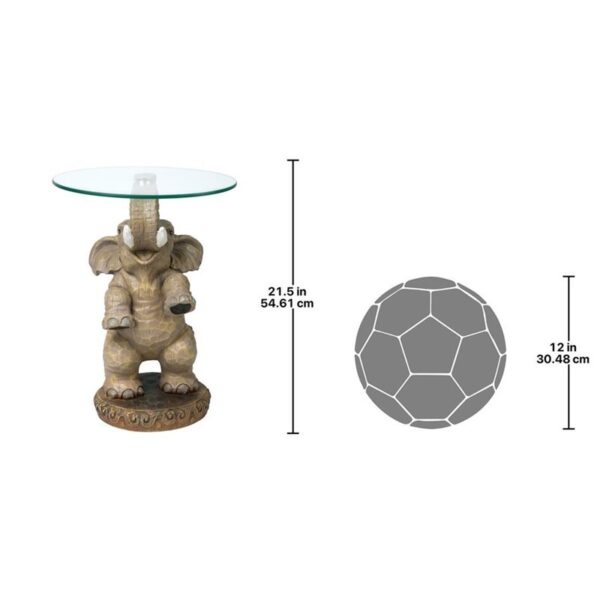 Design Toscano EU32144 16 Inch Good Fortune Elephant Table