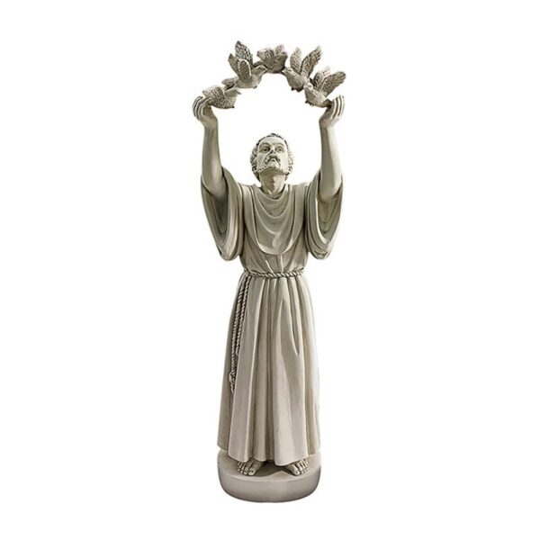 Design Toscano EU34267 7 1/2 Inch St Francis Doves of Peace Statue