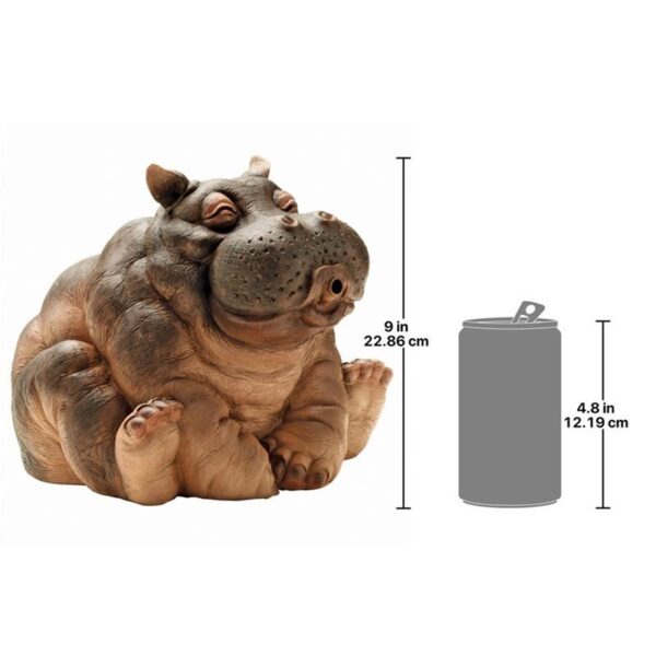 Design Toscano EU35009 10 1/2 Inch Hanna the Hippo Spitter Piped Statue