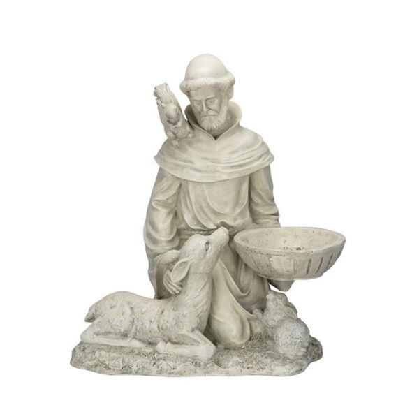 Design Toscano EU40076 17 Inch St Francis Feeding the Animals Statue