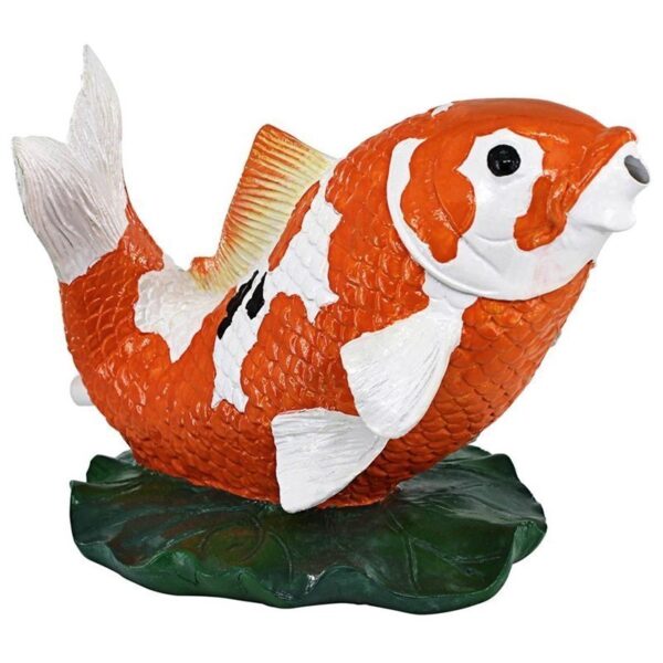 Design Toscano EU59307 6 1/2 Inch Kohaku Koi Piped Statue