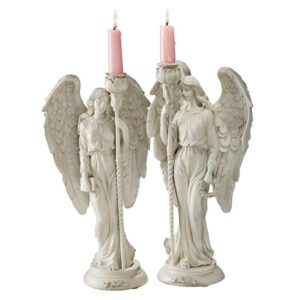 Design Toscano EU79299 6 1/2 Inch Angels of Virtue Candleholders