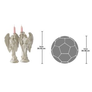 Design Toscano EU79299 6 1/2 Inch Angels of Virtue Candleholders