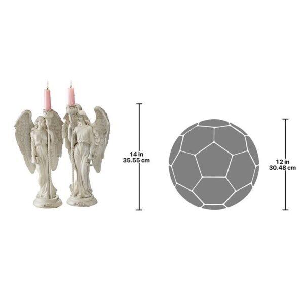 Design Toscano EU79299 6 1/2 Inch Angels of Virtue Candleholders