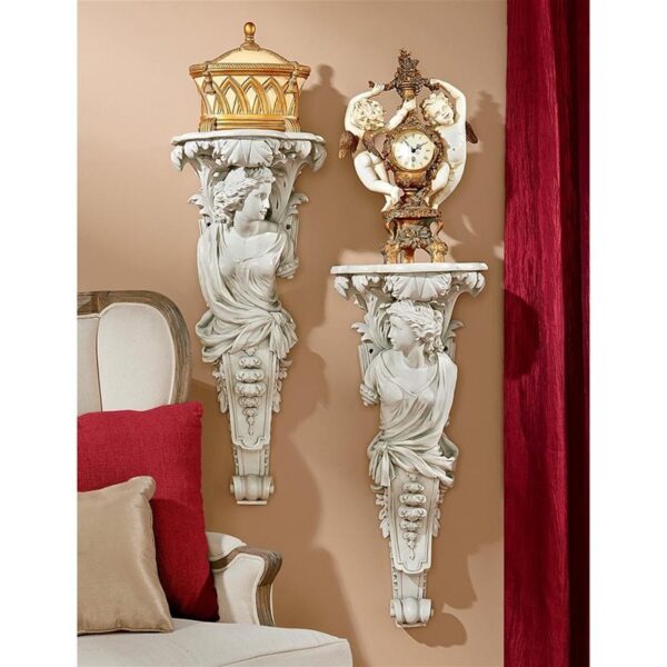 Design Toscano EU933571 11 1/2 Inch French Baroque Caryatids, Set of 2