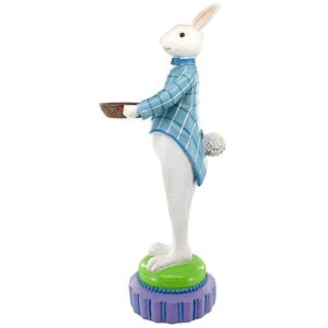 Design Toscano EU9355 8 1/2 Inch Stading Rabbit Butler with Bowl