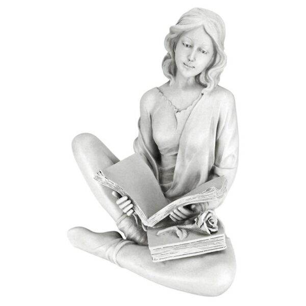 Design Toscano EU9357 16 1/2 Inch Reflection Reader Garden Girl Statue