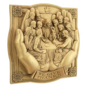 Design Toscano EU9360 10 Inch Giving Thanks Lords Supper Plaque