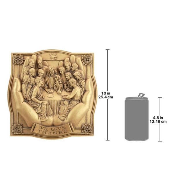 Design Toscano EU9360 10 Inch Giving Thanks Lords Supper Plaque