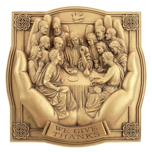 Design Toscano EU9360 10 Inch Giving Thanks Lords Supper Plaque