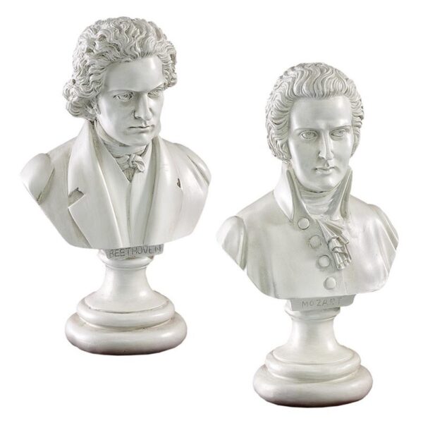 Design Toscano EU95647 7 1/2 Inch Set of Mozart and Beethoven Busts