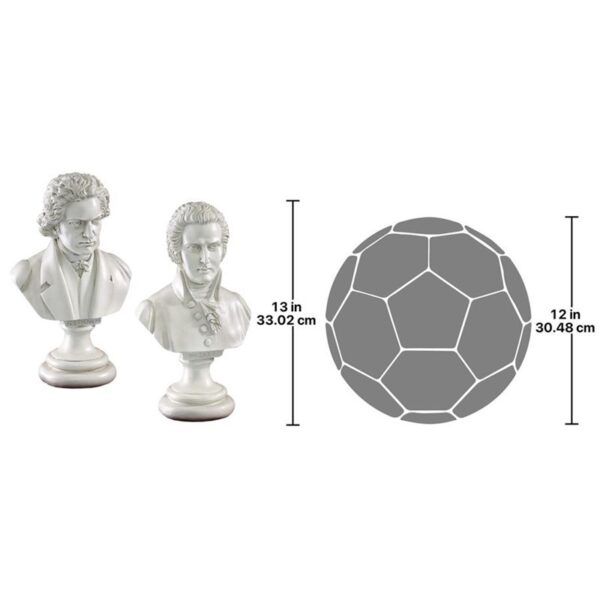 Design Toscano EU95647 7 1/2 Inch Set of Mozart and Beethoven Busts