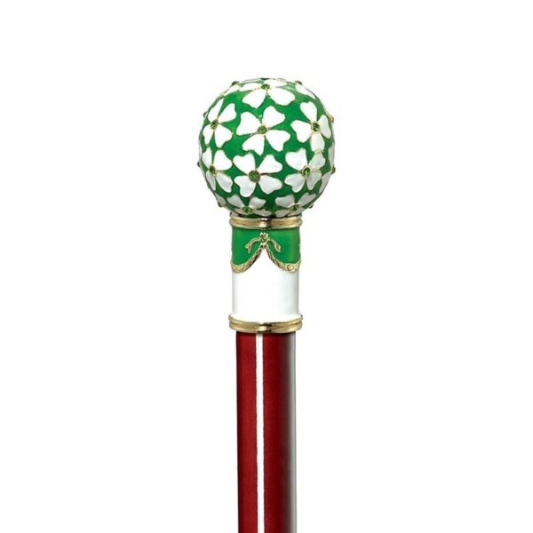 Design Toscano FH221 Imperial 2 Inch Four Leaf Clover Faberge Walking Stick