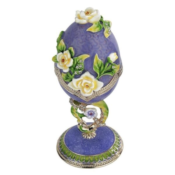 Design Toscano FH24092 2 Inch Lavender Spring Bouquet Egg