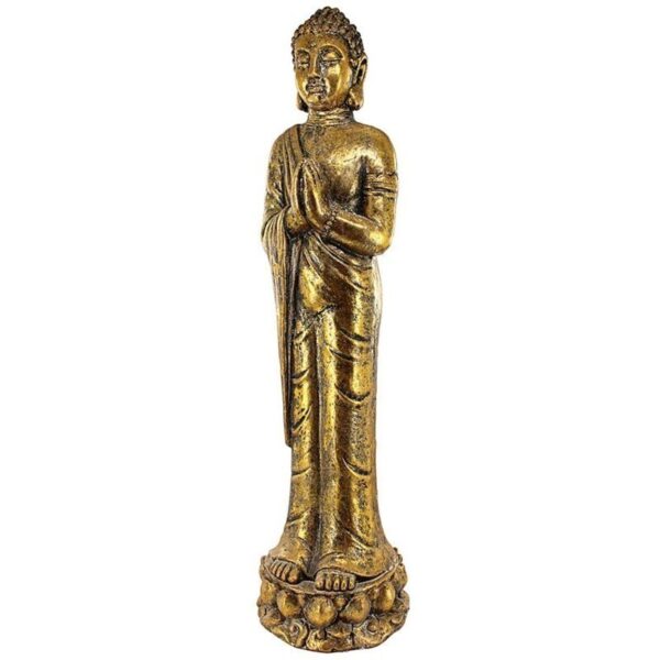 Design Toscano FU13264 7 Inch Standing Golding Buddha Statue