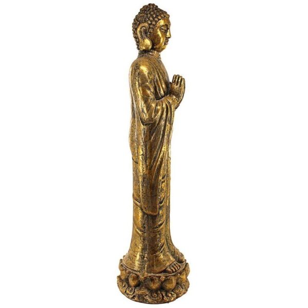 Design Toscano FU13264 7 Inch Standing Golding Buddha Statue