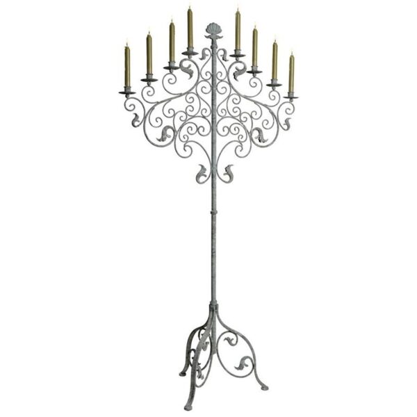 Design Toscano FU68340 29 1/2 Inch Castle Vecchio Floor Candelabra