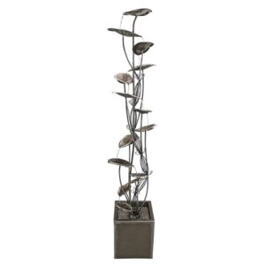 Design Toscano FU71592 14 Inch Wandering Leaf Metal Tower Fountain