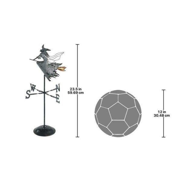 Design Toscano FU82967 12 Inch Witch Weathervane