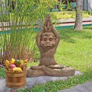 Design Toscano FU83361 20 1/2 Inch Monkey Mantra Zen Animal Statue