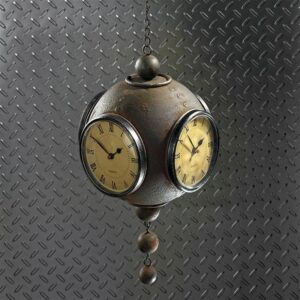 Design Toscano FU8389223 7 Inch Victorian Grunge 4 Sided Spherical Clock