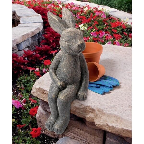 Design Toscano FU84558 8 1/2 Inch Residing Rabbit Sitting Bunny Statue