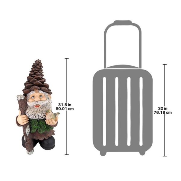 Design Toscano FU84845 14 1/2 Inch Pinecone Percy Woodland Gnome Statue