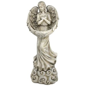 Design Toscano FU85924 14 1/2 Inch Angel with Winged Offering Dish Statue