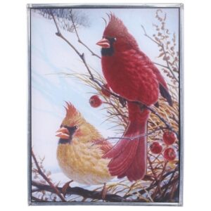 Design Toscano GM1055 7 Inch Windy Cardinals Art Glass