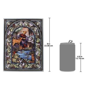 Design Toscano GM1203 7 Inch St Francis of Assisi Art Glass