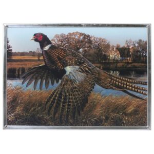 Design Toscano GM2003 12 Inch Pheasant Behind the Barn Art Glass