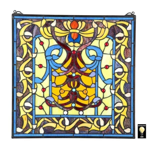 Design Toscano HD123 20 1/2 Inch Bedford Manor Stained Glass Window