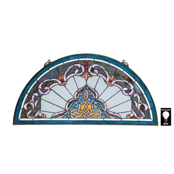 Design Toscano HD464 33 1/2 Inch Lady Astor Demi Lune Stained Glass