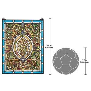 Design Toscano HD748 19 Inch Beguiled in Stained Glass Window - Blue