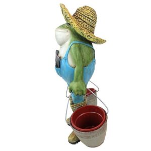 Design Toscano HF300718 11 1/2 Inch Buckets the Garden Frog Statue