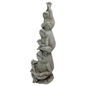 Design Toscano HF308971 10 Inch Tower of Frog Power Statue