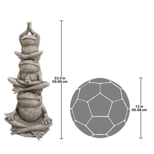 Design Toscano HF308971 10 Inch Tower of Frog Power Statue