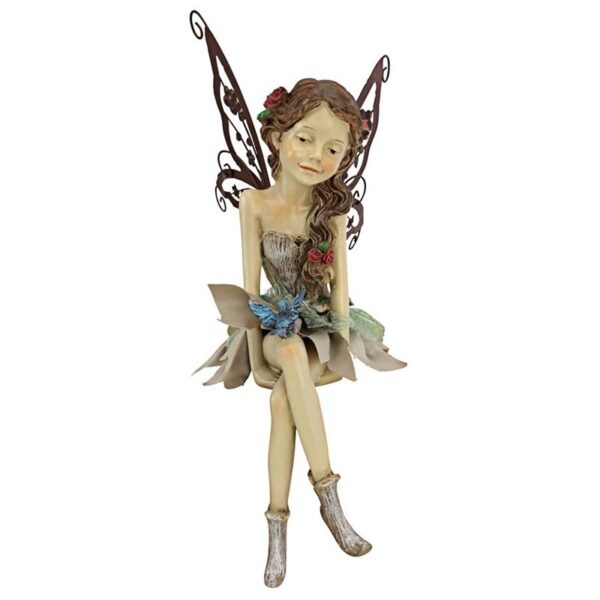 Design Toscano HF326063 6 1/2 Inch Fannie the Fairy Sitting Statue