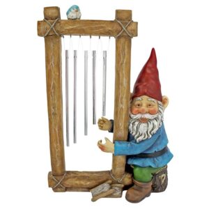 Design Toscano HF5152401 10 Inch Ringing His Chimes Garden Gnome Statue