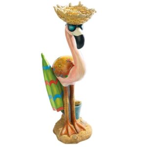 Design Toscano HF616576 8 Inch Luau Larry Flamingo Statue