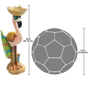 Design Toscano HF616576 8 Inch Luau Larry Flamingo Statue