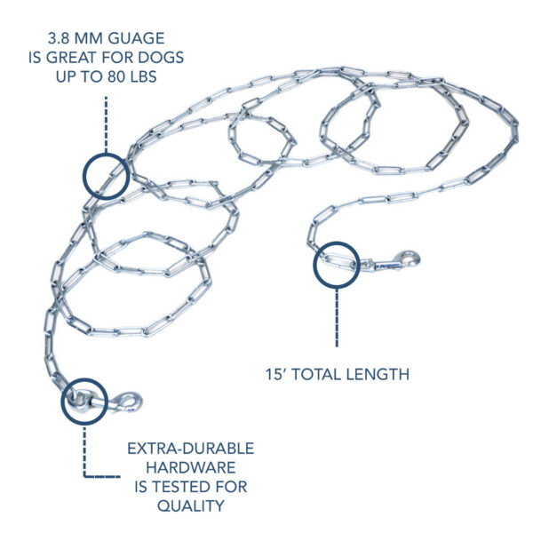 Titan  Welded Link Chain Dog Tie Out