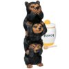 Design Toscano HT142927 3 1/2 Inch Speak Hear See No Evil Stacked Black Bears